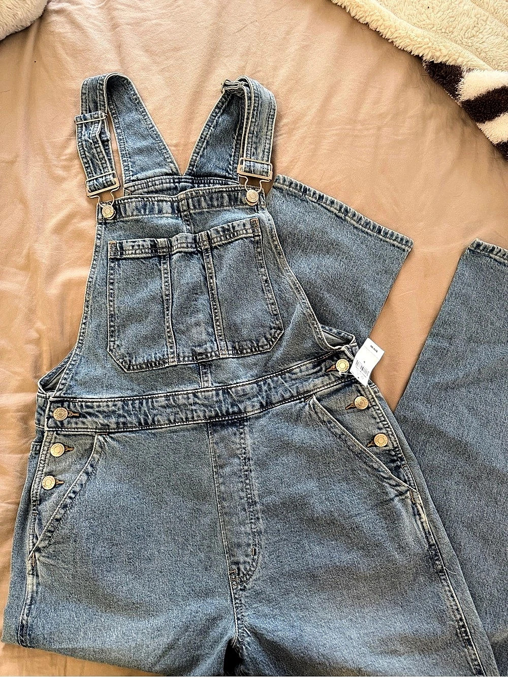 Gap Slouchy Denim Overalls Blue Size Small